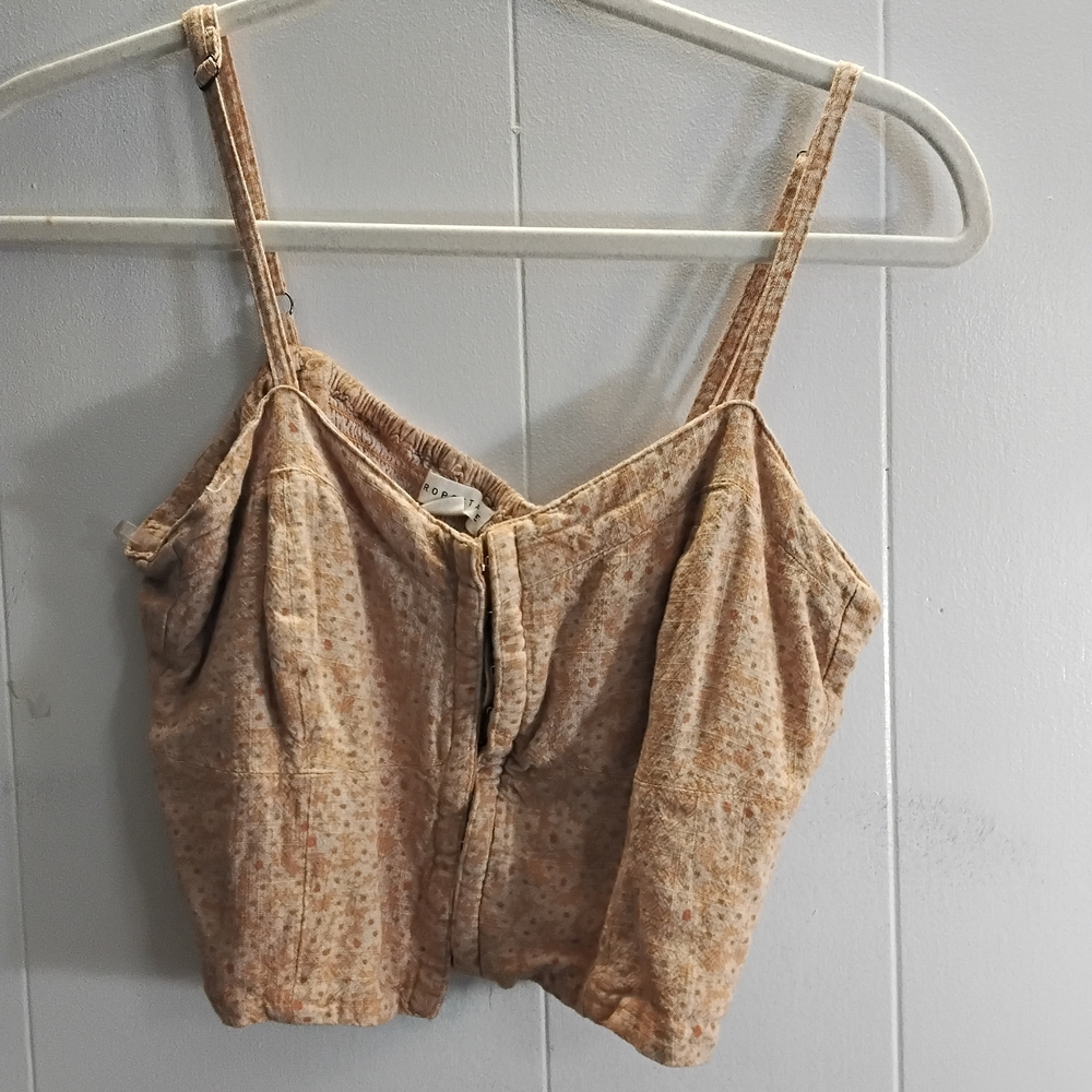 Aeropostale Beige Floral Camisole